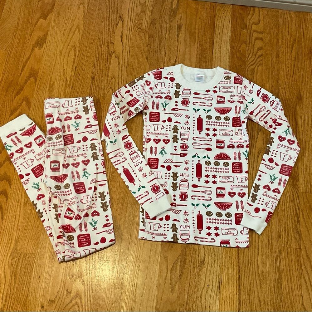 Hanna Andersson Christmas Pajama Set 100% Organic Cotton Unisex 160cm US 14